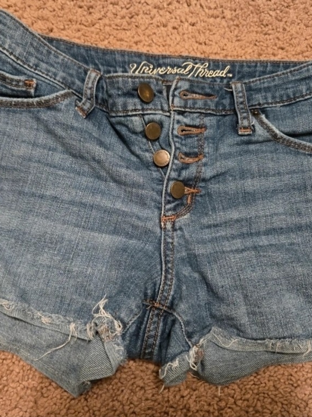 Universal Thread Light Blue Distressed Denim Shorts
